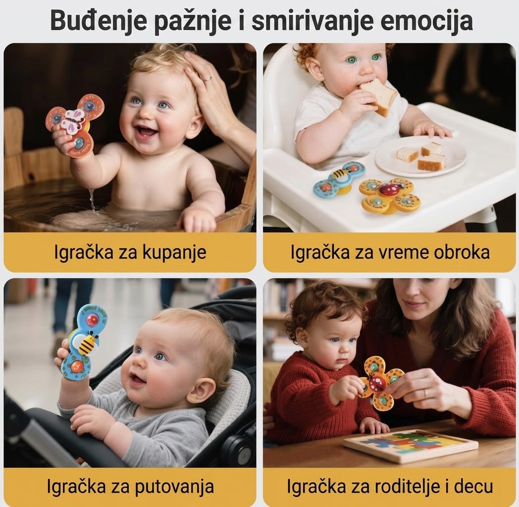 Zvečke pored bebe za vreme obroka